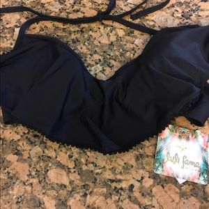 Lulu Fama Black Bikini Top